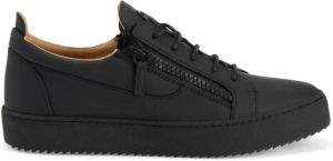 Giuseppe zanotti Zwarte rubberen lage sneakers Zwart Heren