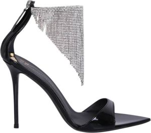 Giuseppe zanotti Zwarte Sandalen met Kristalversiering Zwart Dames