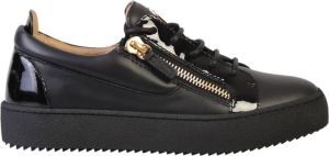 Giuseppe zanotti Zwarte Veterschoenen van Leer Zwart Dames