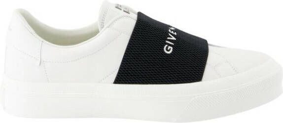 Givenchy Elastische Bruid Ronde Neus Leren Sneakers White Heren