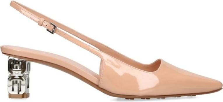 Givenchy Cube Slingback Pumps Leer Amandel Teen Beige Dames