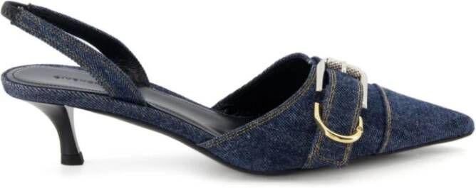 Givenchy Denim Voyou Hakken met Metalen Details Blue Dames