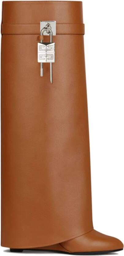Givenchy Bruine Leren Sleehaklaarzen