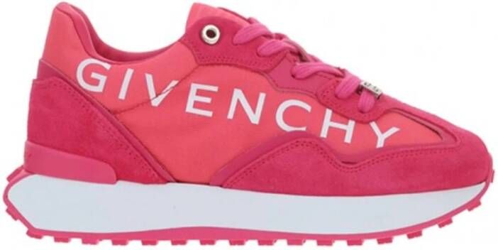 Givenchy Canvas en Suède Sneakers Pink Dames