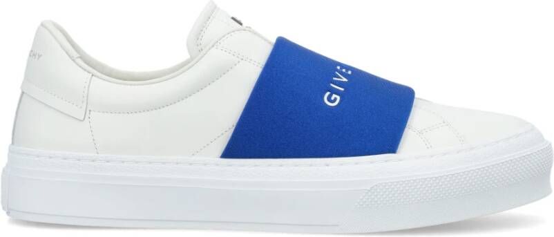 Givenchy City Sport Wit Blauw Slip-On Sneakers White Heren
