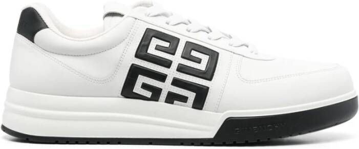 Givenchy Contrasterende-Logo Leren Sneakers White Heren