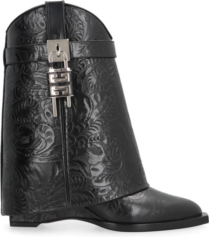 Givenchy Cow Leren Enkellaarsjes met Hangslot