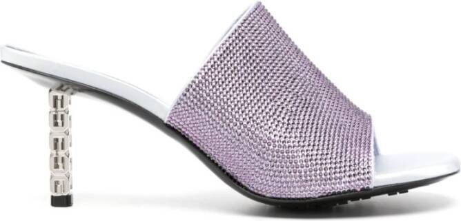 Givenchy G Cube Versierde Muiltjes Purple Dames