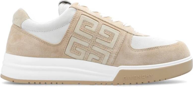 Givenchy Bicolor Leren en Suède Sneakers Beige Dames