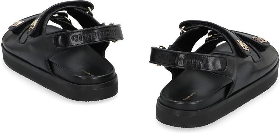 Givenchy Luxe platte sandalen met gouden-finish metalen detail Zwart Dames
