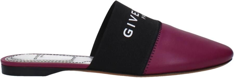 Givenchy Paarse leren slipper met voorlogo