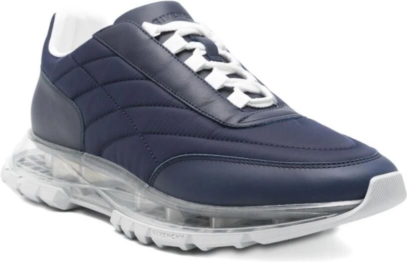 Givenchy Blauwe Gewatteerde Sneakers met Rubberen Zool