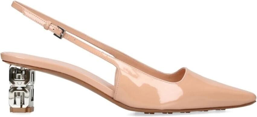 Givenchy Cube Slingback Pumps Leer Amandel Teen Beige Dames