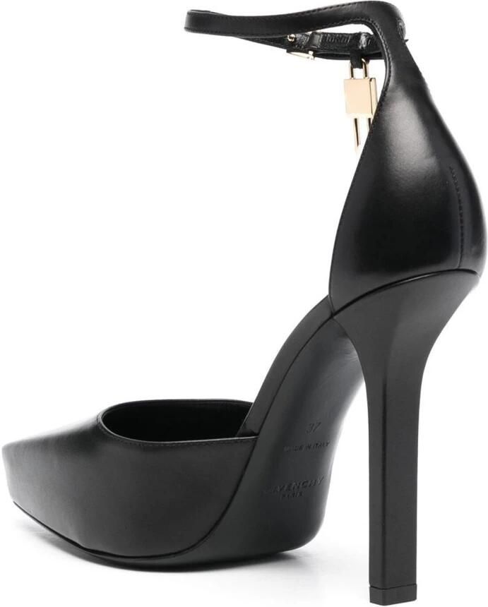 Givenchy Zwarte Kalfsleren Lock Platform Pumps Black Dames - Foto 2