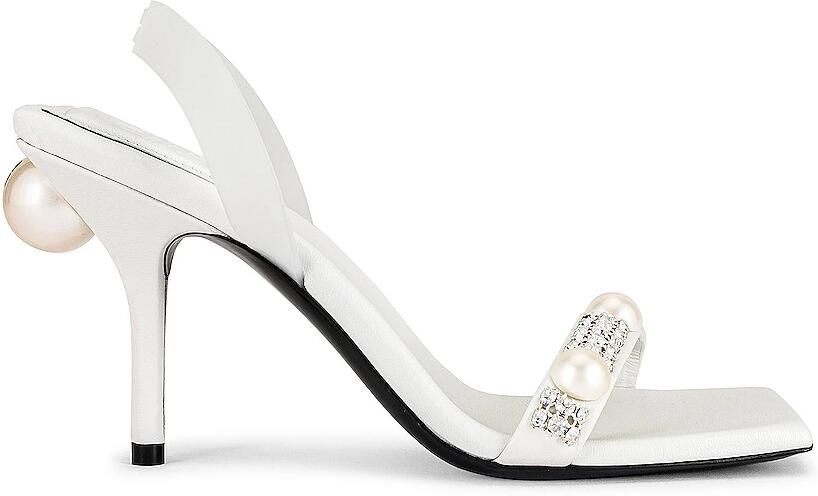 Givenchy G Woven Show Pearl Slingback Sandal 90