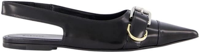 Givenchy Platte leren slingbacks Elegant Zwart Stijl