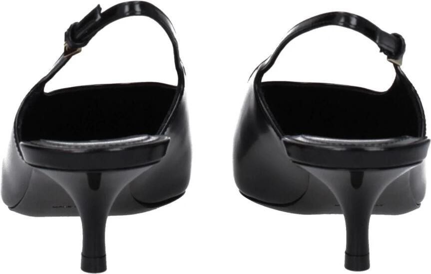 Givenchy Zwarte Leren Sandaal Gesp Sluiting