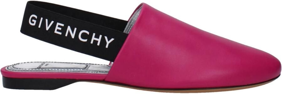 Givenchy Roze Leren Platte Sandalen