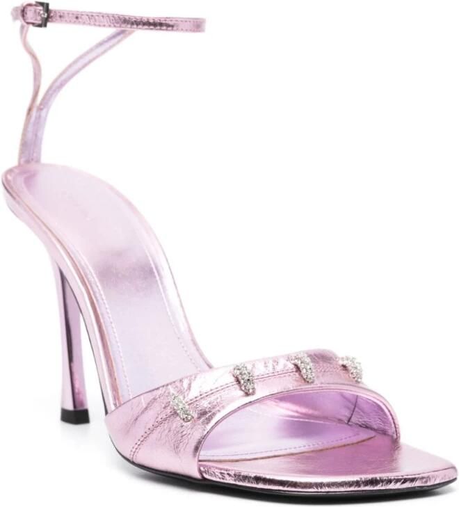 Givenchy Roze Crinkleleren Sandalen