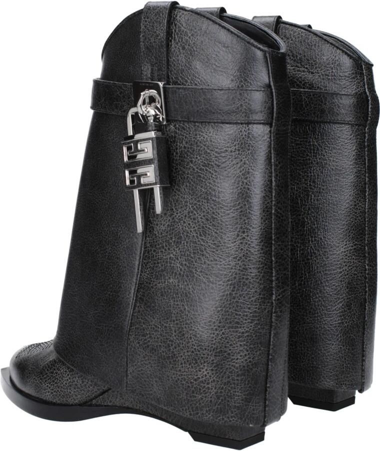 Givenchy Cow Leren Enkellaarzen met Hangslot - Foto 2