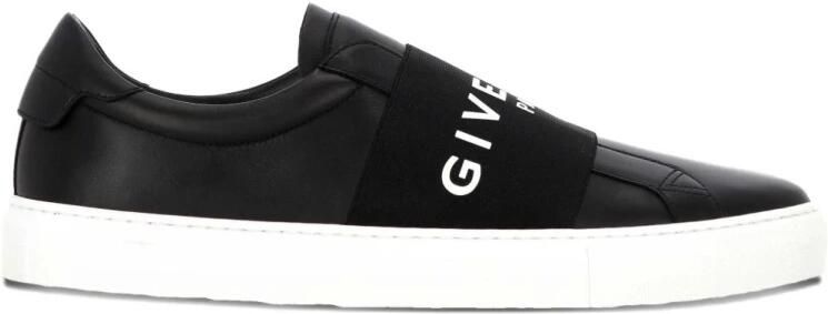 Givenchy Zwarte Slip-on Elastische Logo Sneakers