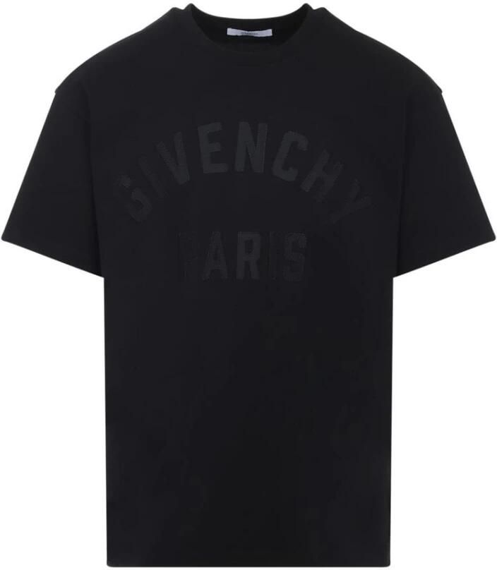 Givenchy T-shirt met reliëflogo in boogvorm