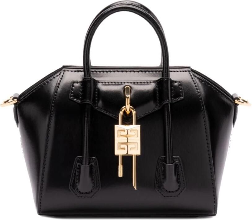 Givenchy Zwarte Antigona Tas met Gouden Slot
