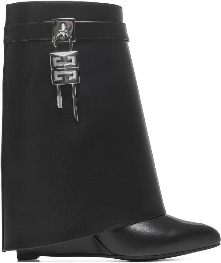 Givenchy Zwarte leren laarzen met sleehak