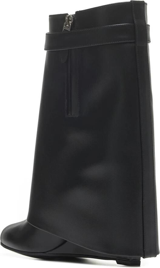 Givenchy Zwarte leren laarzen met sleehak - Foto 4