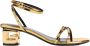 Givenchy Gouden Sandalen met G Cube Design - Thumbnail 1