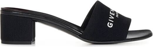 Givenchy Vierkante Neus 4G Stoffen Muiltjes Black Dames