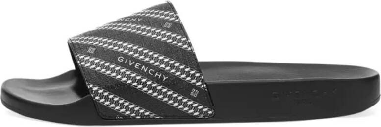 Givenchy Ketting Logo Slide Sandaal Black Heren
