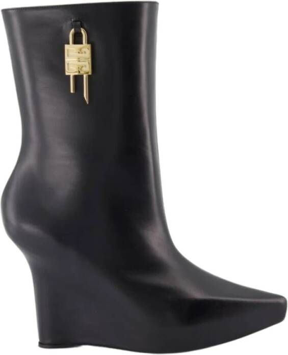 Givenchy Zwarte Sleehaklaarzen met Hangslot Black Dames