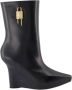 Givenchy Zwarte Leren Enkellaarzen Elegante Stijl Black Dames - Thumbnail 1