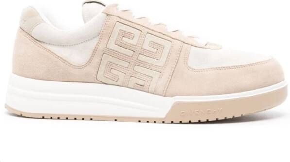 Givenchy Beige Suède Geperforeerde Sneakers Beige Heren