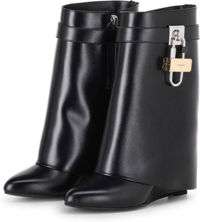Givenchy Low-Top Sneakers Stiefeletten aus Leder in zwart