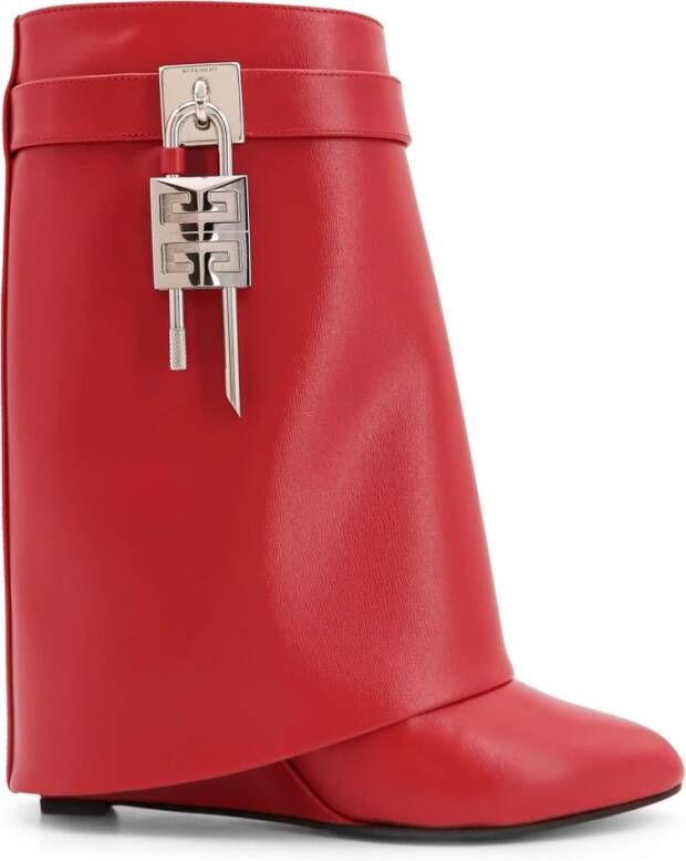 Givenchy Leren enkellaarzen met sleehak