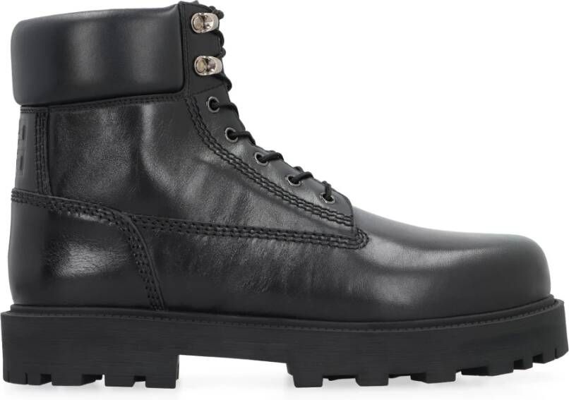 Givenchy Zwarte Laarzen met Gewatteerde Bovenkraag Black Heren