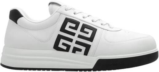 Givenchy Witte Leren Sneakers met 4G Logo White Heren