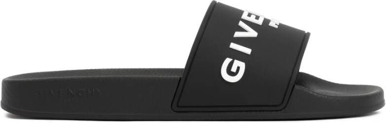 Givenchy Logo Detail Slippers Black Heren