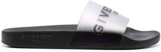 Givenchy Logo Embossed Slides Wit Dames