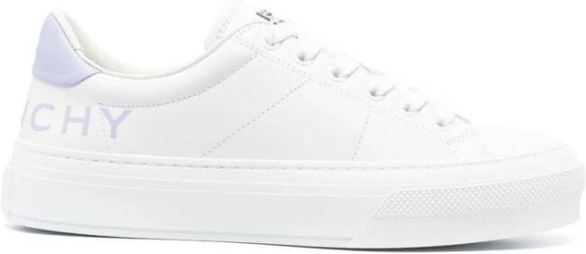Givenchy Logo-Print Leren Sneakers White Dames