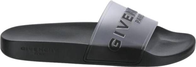 Givenchy Logo reliëf slippers voor vrouwen Zwart Dames