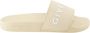 Givenchy Beige Slide Sandalen met Handtekening Print Beige Dames - Thumbnail 1