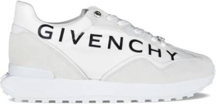 Givenchy Luxe leren sneakers met amandelvormigeeus White Heren