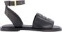 Givenchy Minimalistische Zwarte Leren Sandalen - Thumbnail 1