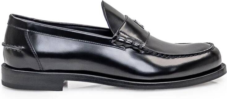 Givenchy Leren loafers met logo Black Heren