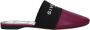 Givenchy Paarse leren slipper met voorlogo - Thumbnail 1