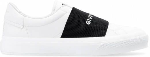 Givenchy Elastische Bruid Ronde Neus Leren Sneakers White