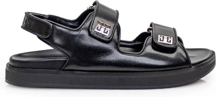 Givenchy Luxe platte sandalen met gouden-finish metalen detail Zwart Dames - Foto 5